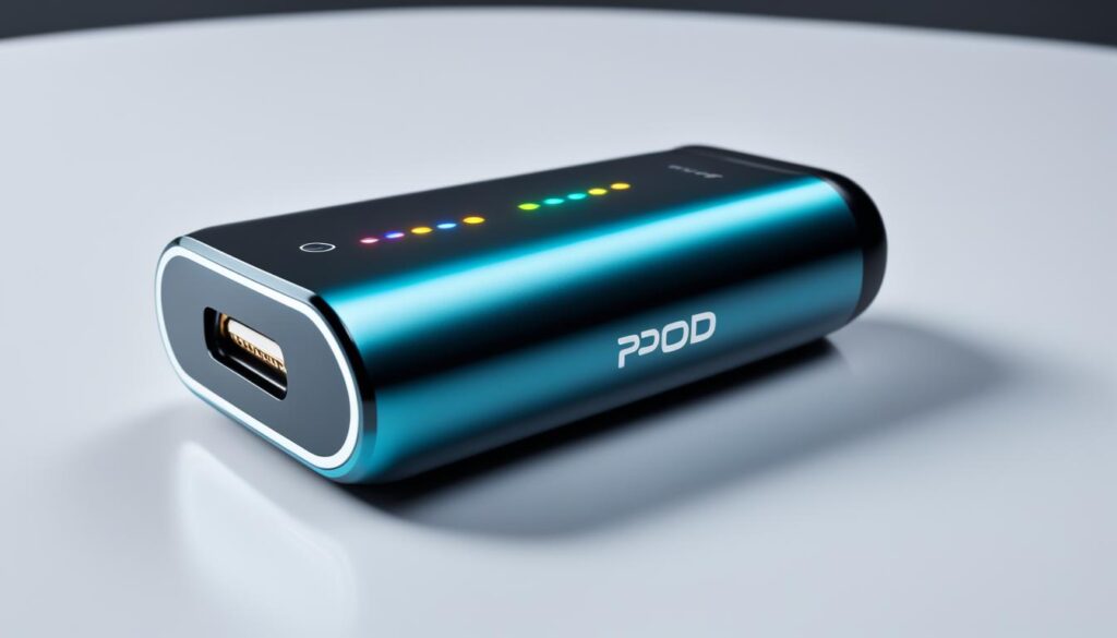 POD dengan indikator baterai